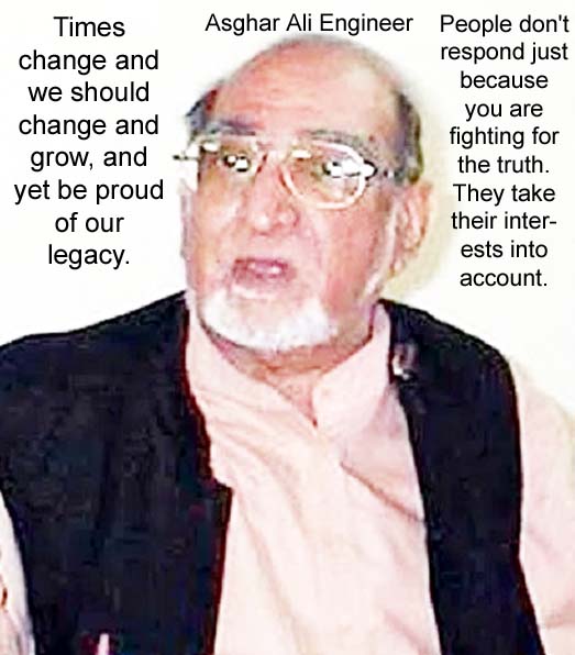 Asghar Ali Engineer academic, Indian reformist writer and social activist his work on liberation theology in Islam