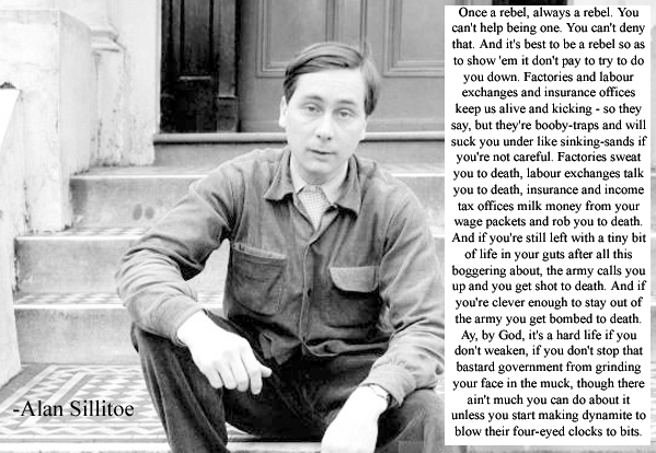 Alan Sillitoe Famous English writer and angry young men Write Novel Saturday Night and Sunday Morning and The Loneliness of the Long Distance Runner Died 25 April 2010 London