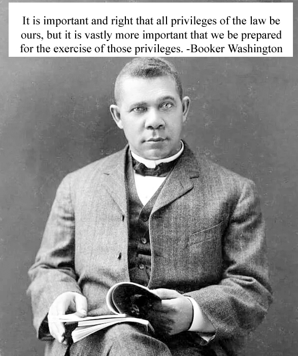 Booker T. Washington American educator, author, orator primary leader in African American community contemporary Black elite