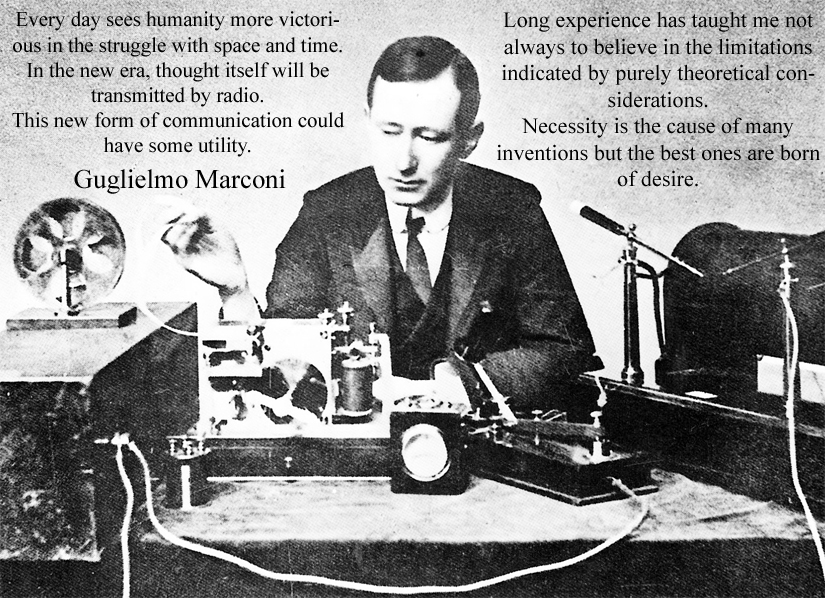 Guglielmo Marconi Nobel Prize Winner Italian radio-frequency engineer, inventor politician created practical radio wave based wireless telegraph system 25 April 1874