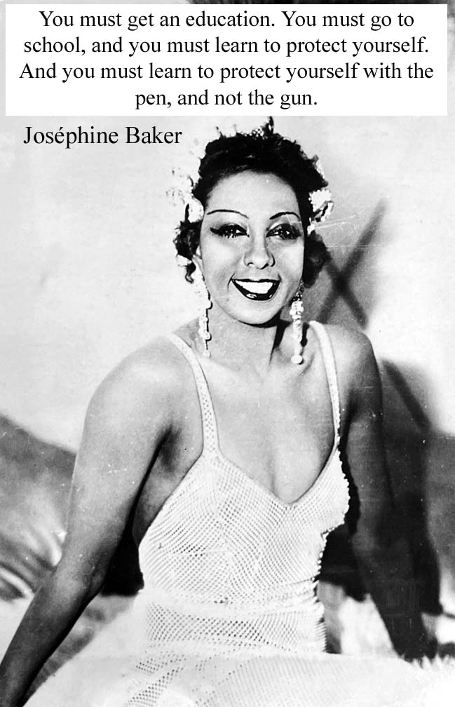 Joséphine Baker American French dancer, singer, actress, Model, Human Rights Activist born 3 June 1906, St. Louis, Missouri