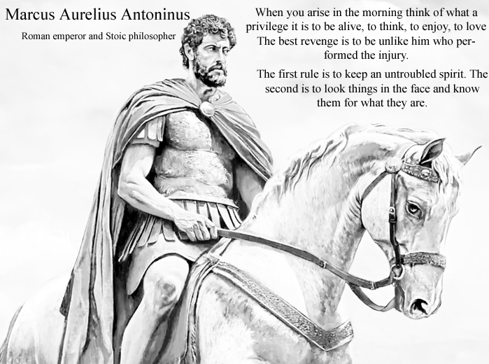 Marcus Aurelius Antoninus Roman emperor and Stoic philosopher Pax Romana relative peace, calm, stability for Roman Empire born 26 April 121 AD Rome, Italy