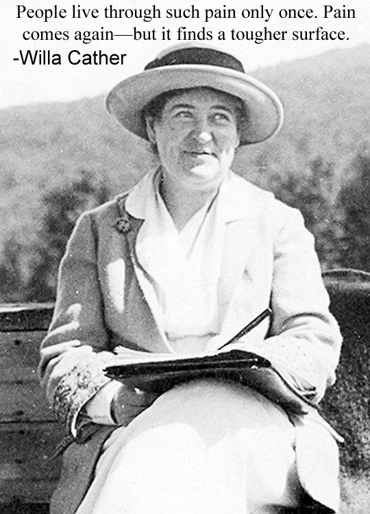 Willa Cather Pulitzer Prize winner for One of Ours, a novel set during World War I famous American writer Died 24 April 1947 Park Avenue USA