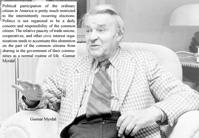 Gunnar Myrdal Swedish economist and sociologist received Nobel Memorial Prize in Economic Sciences along with Friedrich Hayek born 17 May 1987 Trångsund, Sweden
