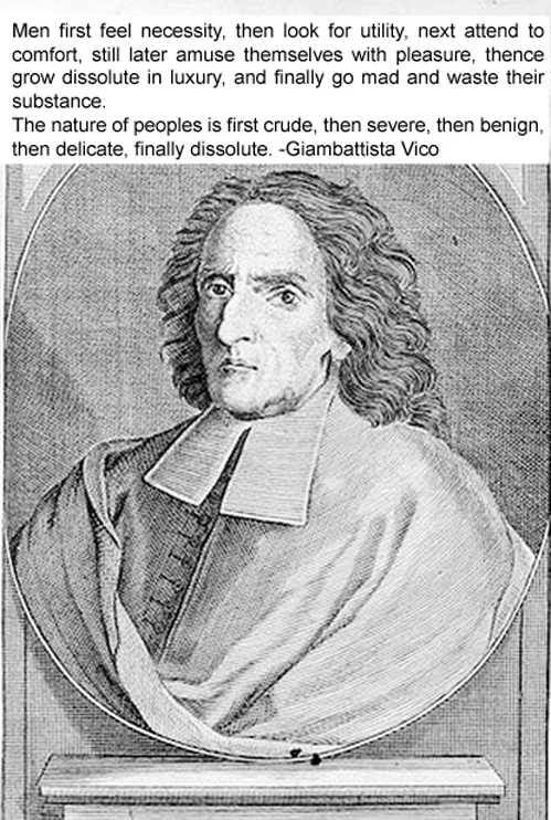 Giambattista Vico Italian philosopher, rhetorician, historian, jurist during Italian Enlightenment Born 23 June 1668, Naples, Italy