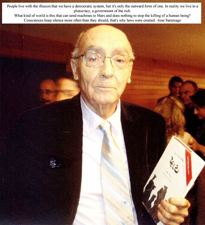 Jose Saramago Portuguese novelist Nobel Prize laureate parables sustained by imagination, compassion and irony born 16 November 1922 Azinhaga, Portugal died 18 June 2010 Tías, Spain
