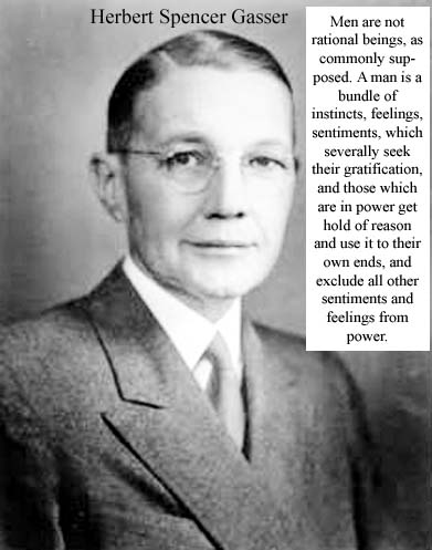 Herbert Spencer Gasser American physiologist won Nobel Prize for Physiology or Medicine faculty of Washington University in St. Louis born 5 Jul 1888 Platteville, Wisconsin, United States