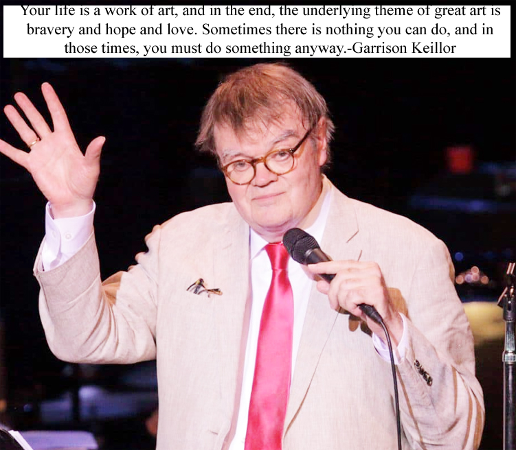 Garrison Keillor American author, singer, humorist, voice actor, radio personality created Minnesota Public Radio show A Prairie Home Companion 7 August 1942