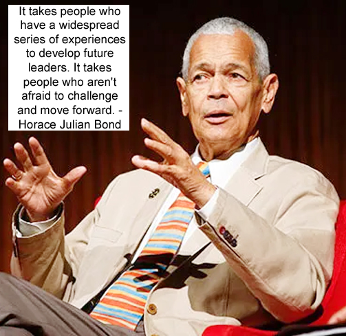 Horace Julian Bond American social activist, leader of civil rights movement, politician, professor, writer born 14 January 1940 died 15 August 2015