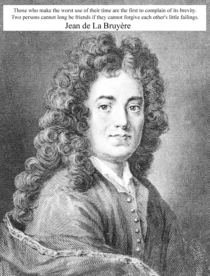 Jean de La Bruyere French satiric moralist philosopher 16 August 1645 Paris
