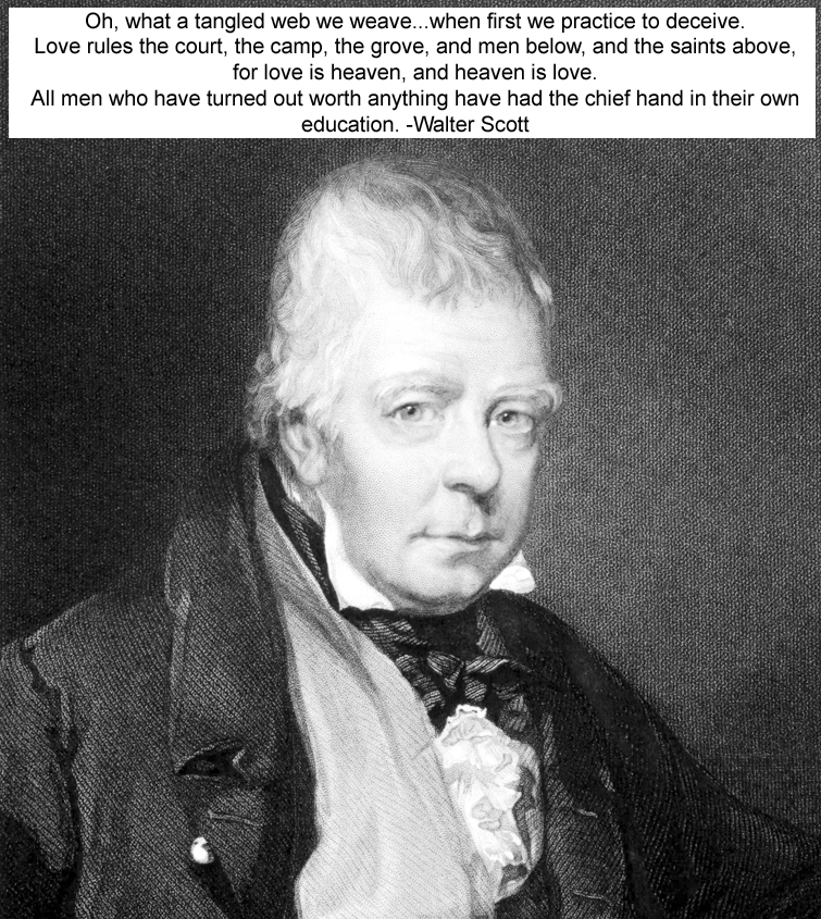 Walter Scott Scottish novelist, poet, historian. Many of Scott’s works remain classics of European and Scottish literature born 15 august 1771