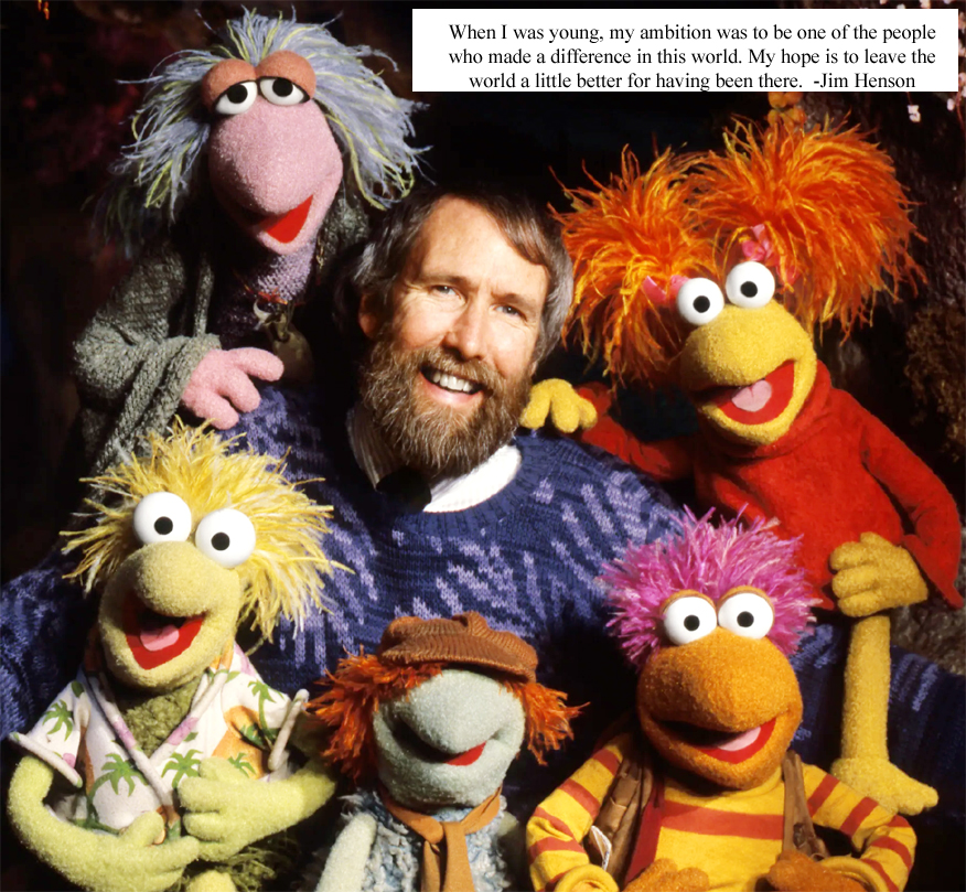 Jim Henson World Famous American puppeteer, creative producer, filmmaker and director creating Fraggle Rock born 24 September 1936 Greenville, Mississippi USA